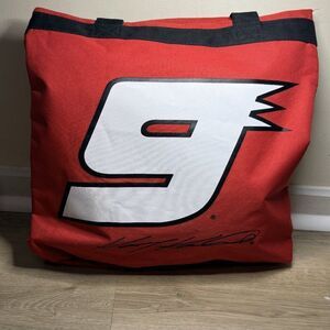 NASCAR Red Tote Bag Autographed Collectable #9